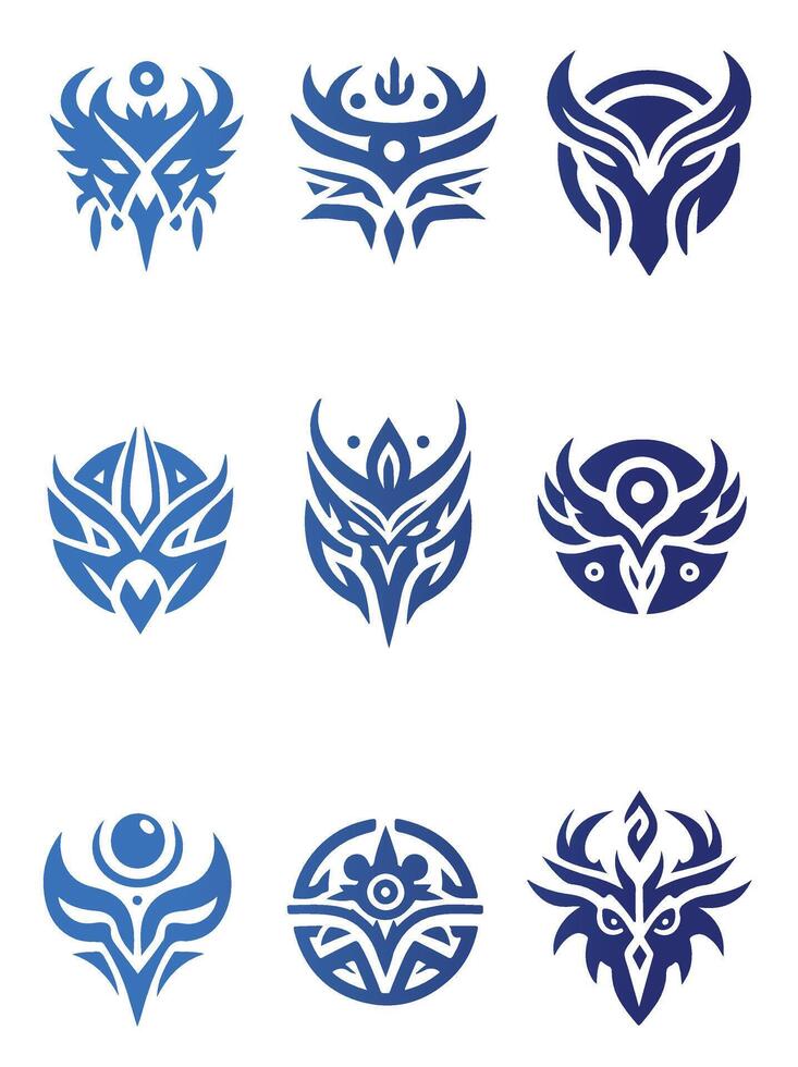 Sacred Drum Tribal Collection Logo Design vector