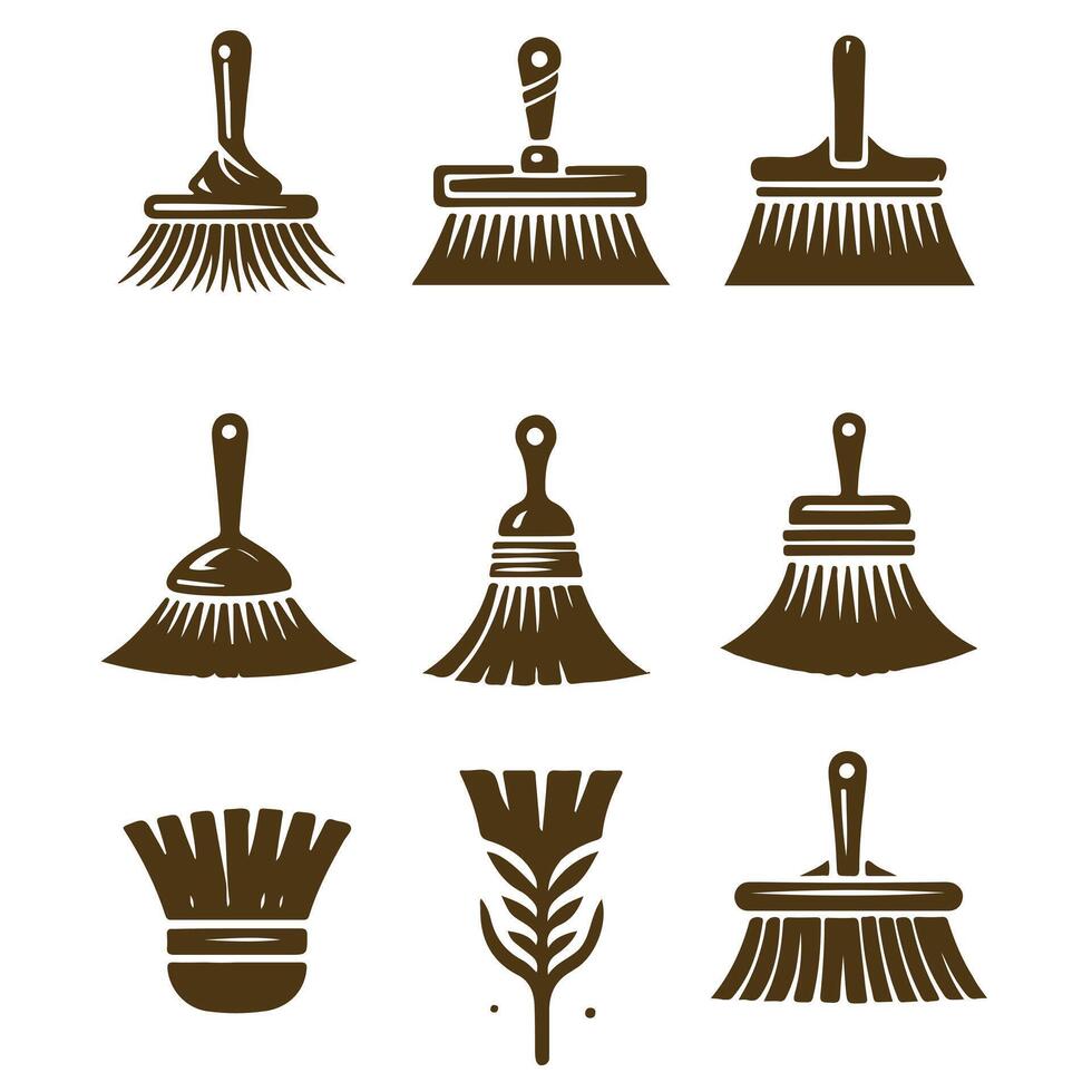 Bristle Brush collection logo vector