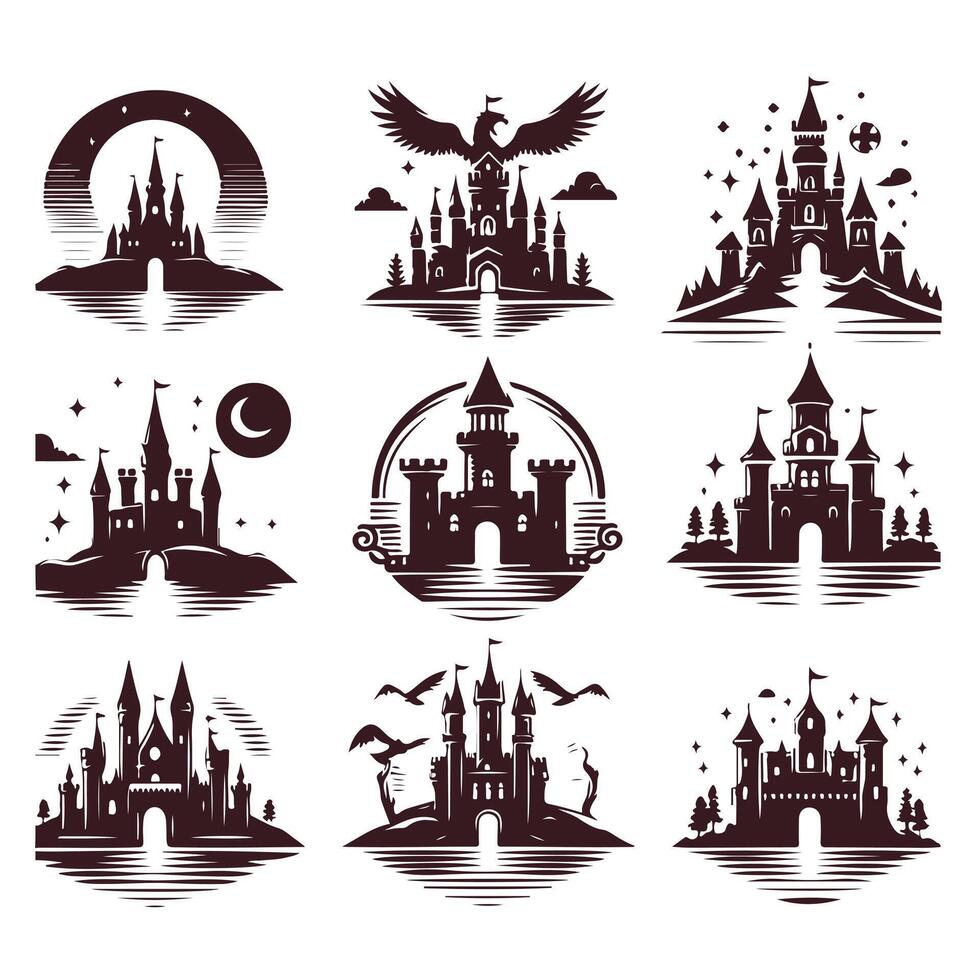 Frostfall Fortress collection logo vector