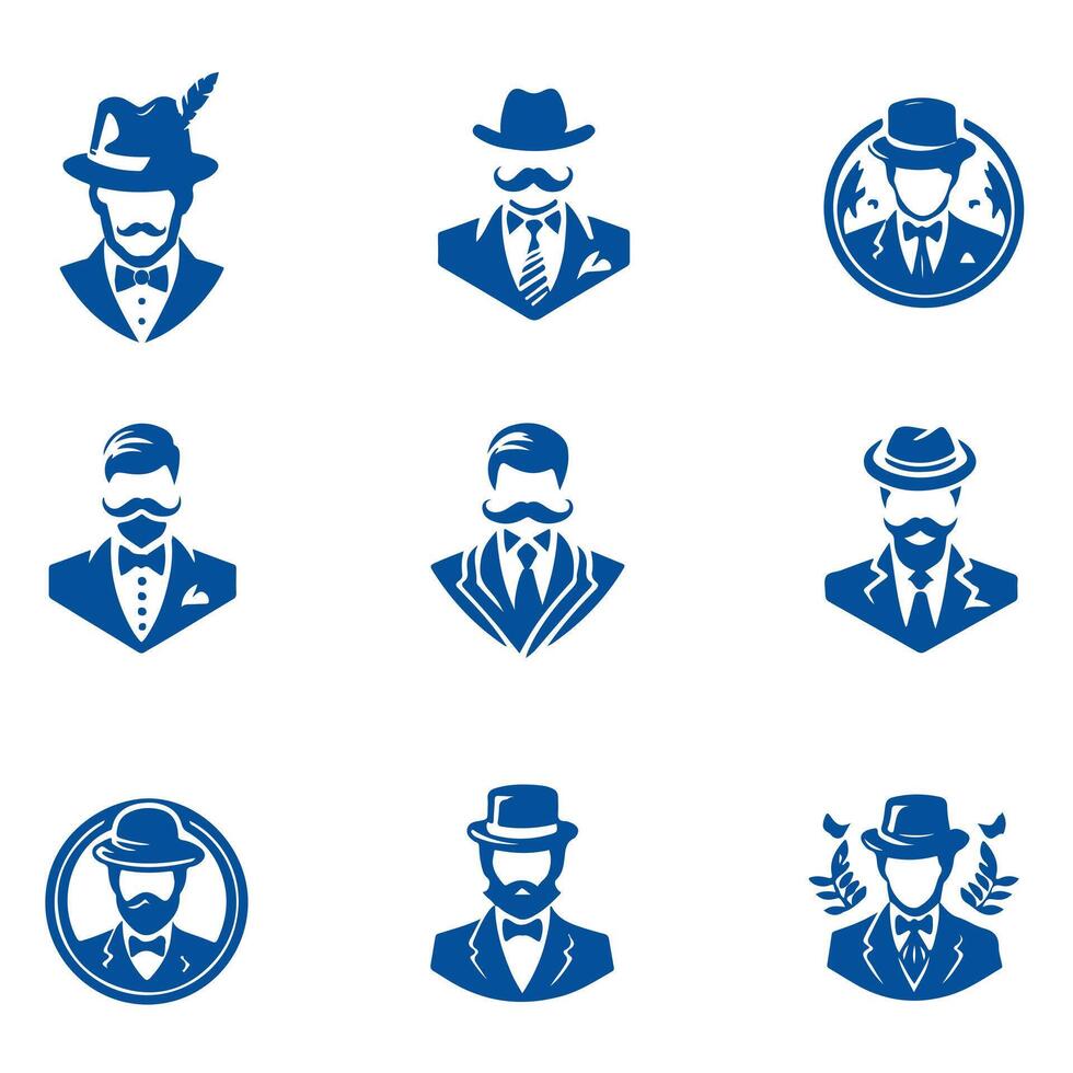 best gentle man collection logo vector