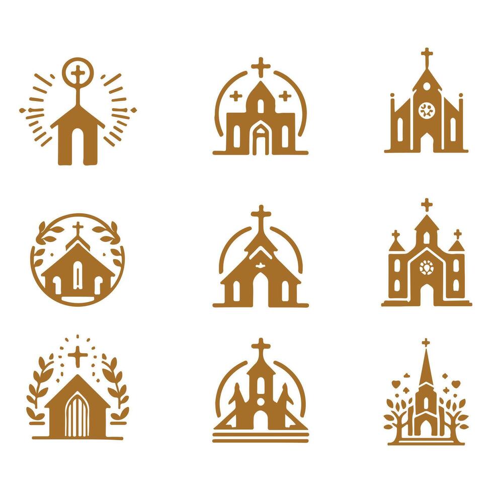 best church logo vector