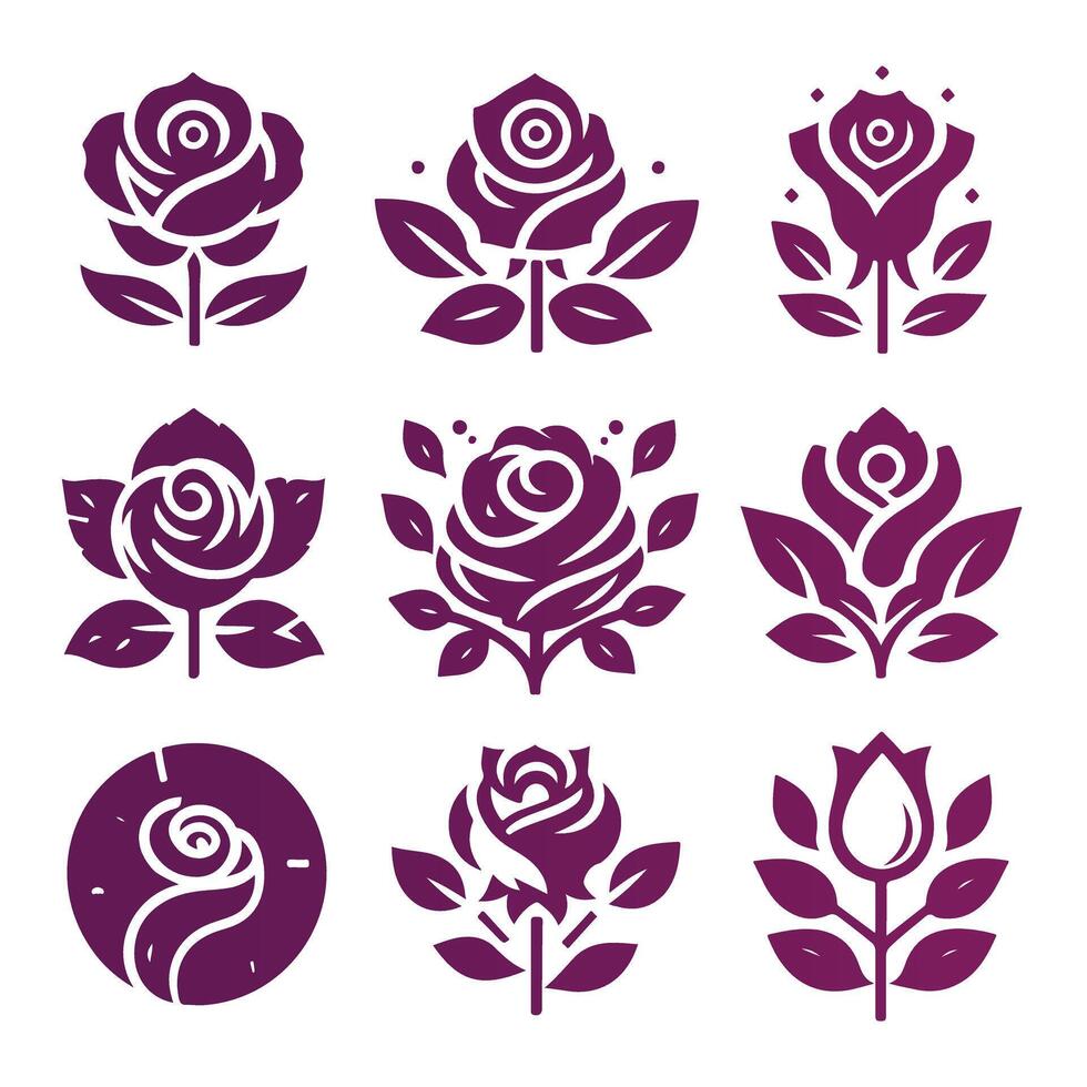 Eternal Rose collection logo vector