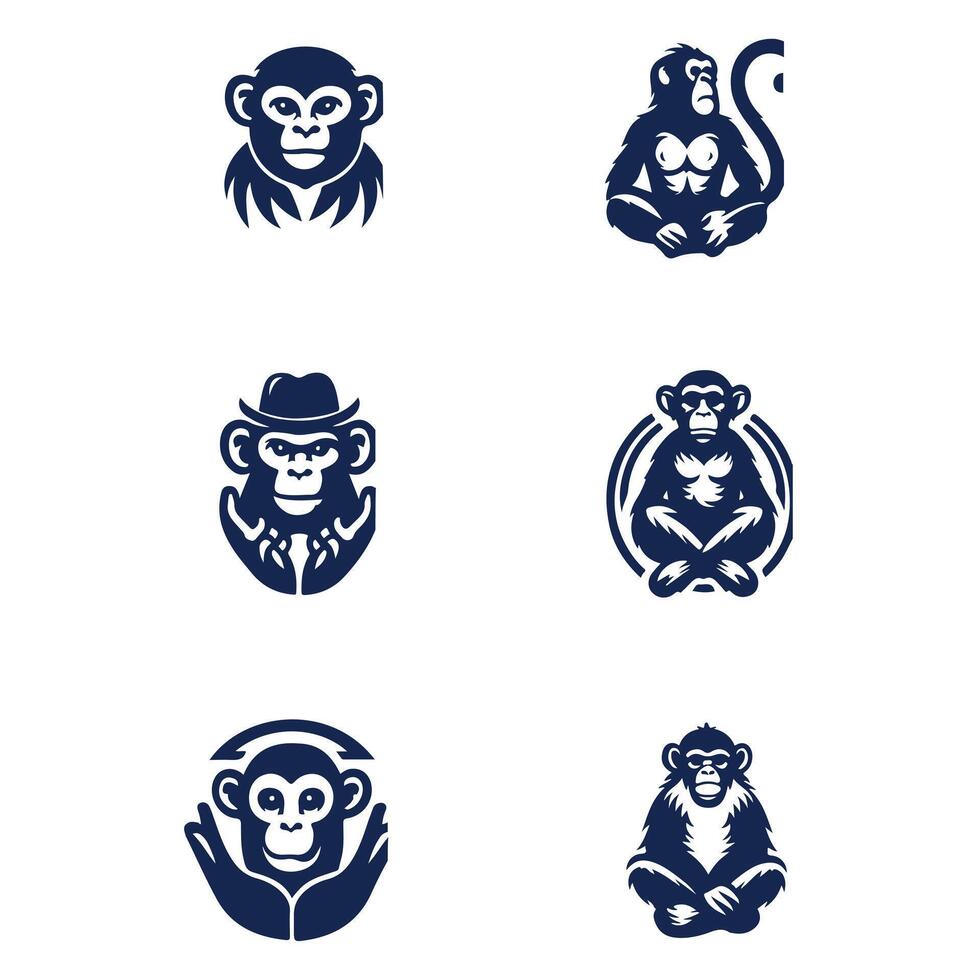 Swinging Curiosity Monkey Collection Logo vector