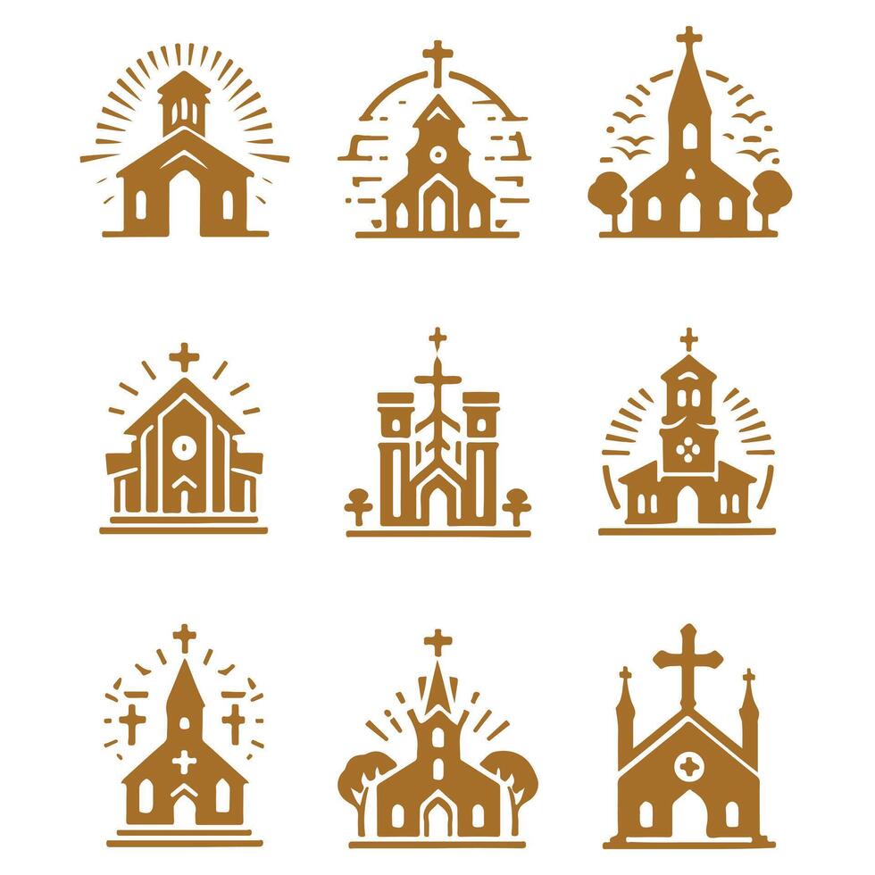 New Horizon Church collection logo vector
