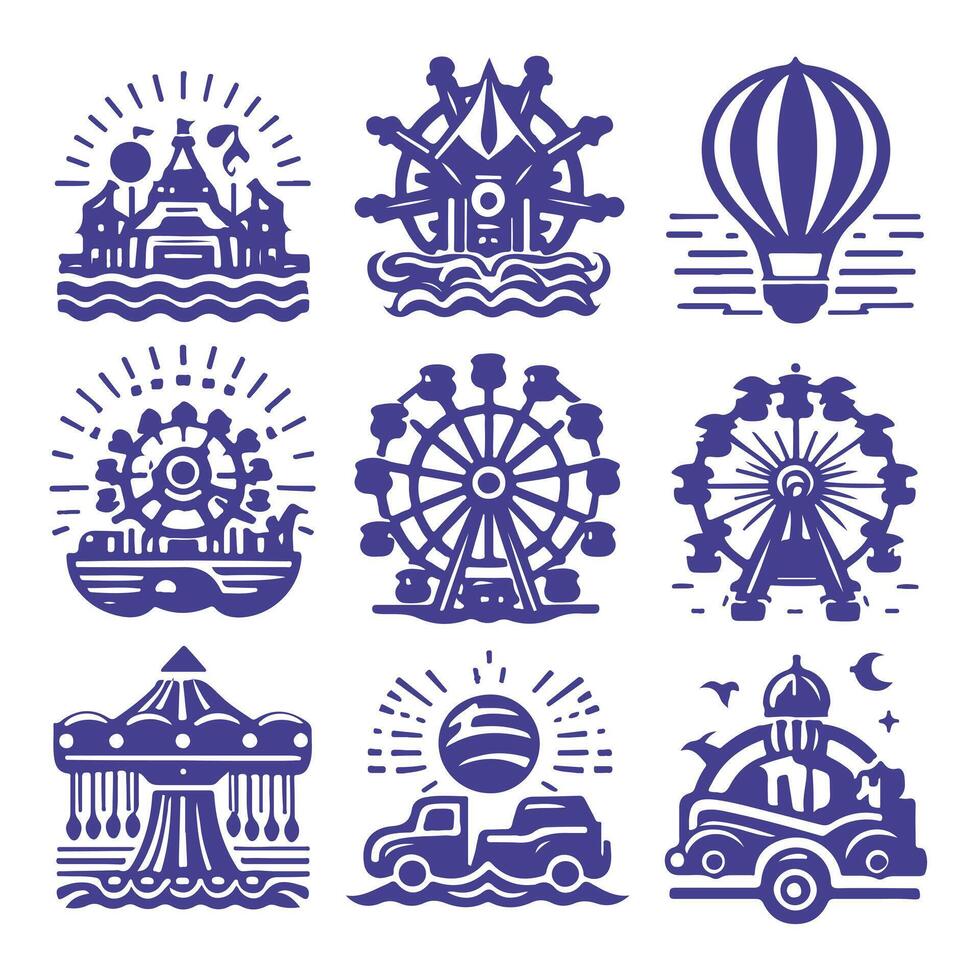 Flame Fusion Circus collection logo vector