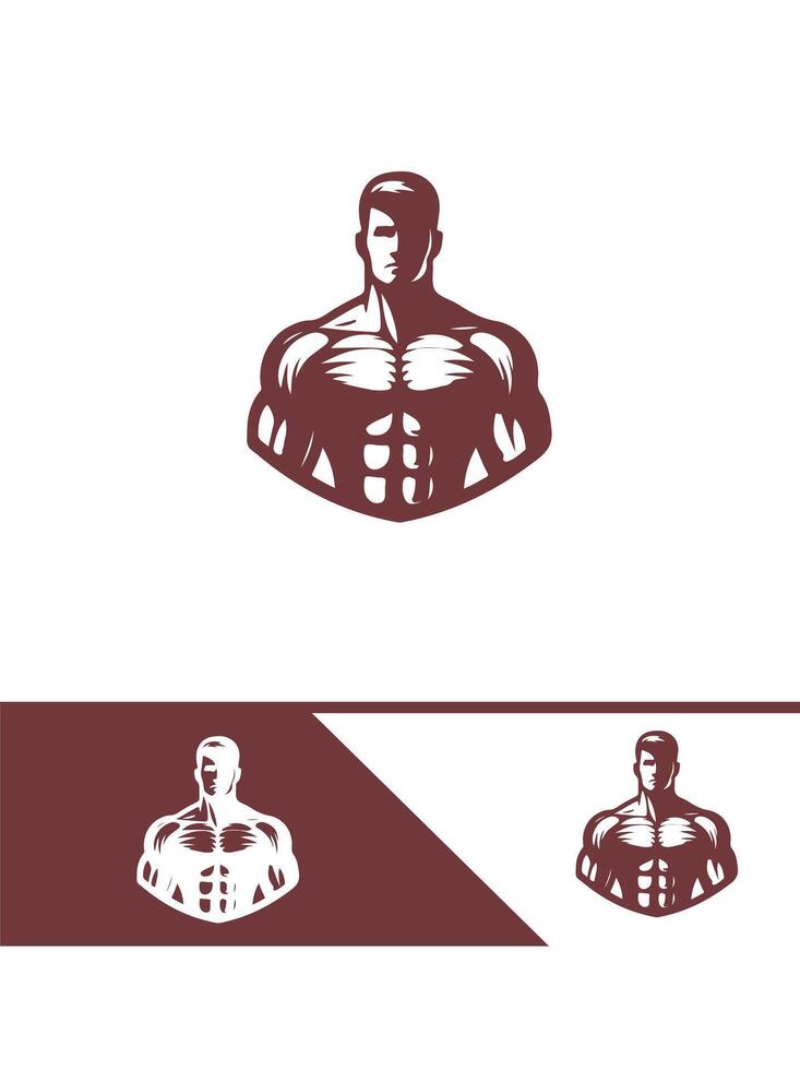 Muscle Dynasty Muscular Logo Design vector