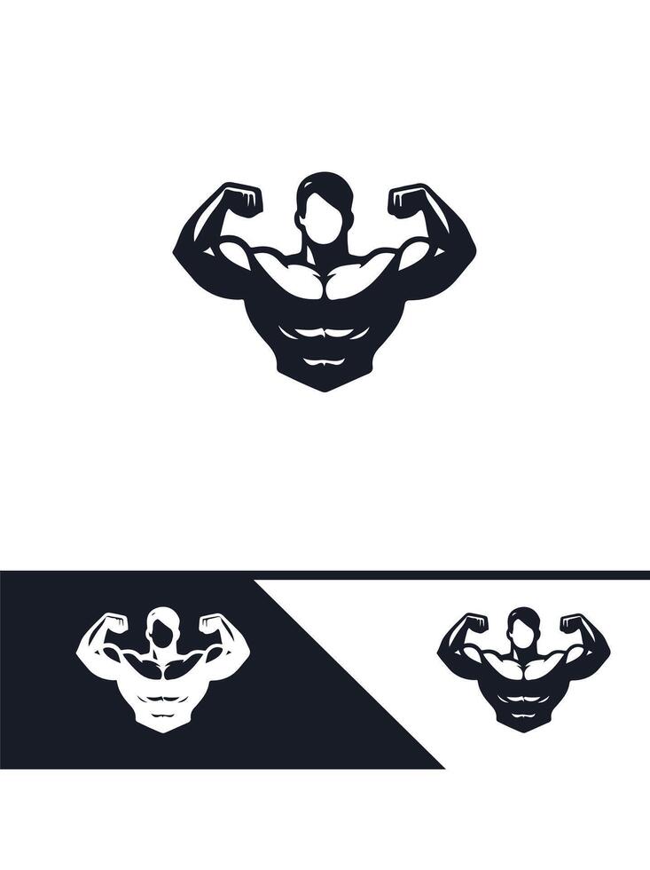 Muscle Rise Logo Design vector