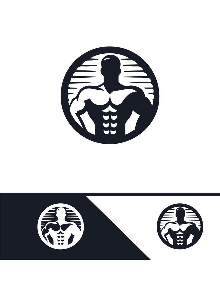 Muscle Force Logo Design vector