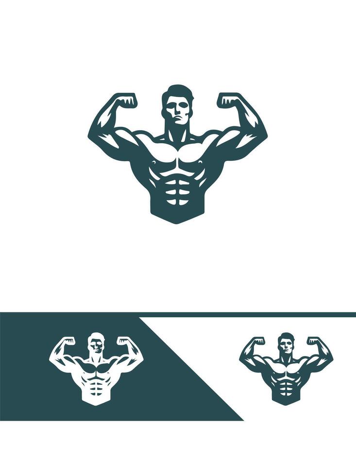 Mighty Grip Muscular Logo Design vector