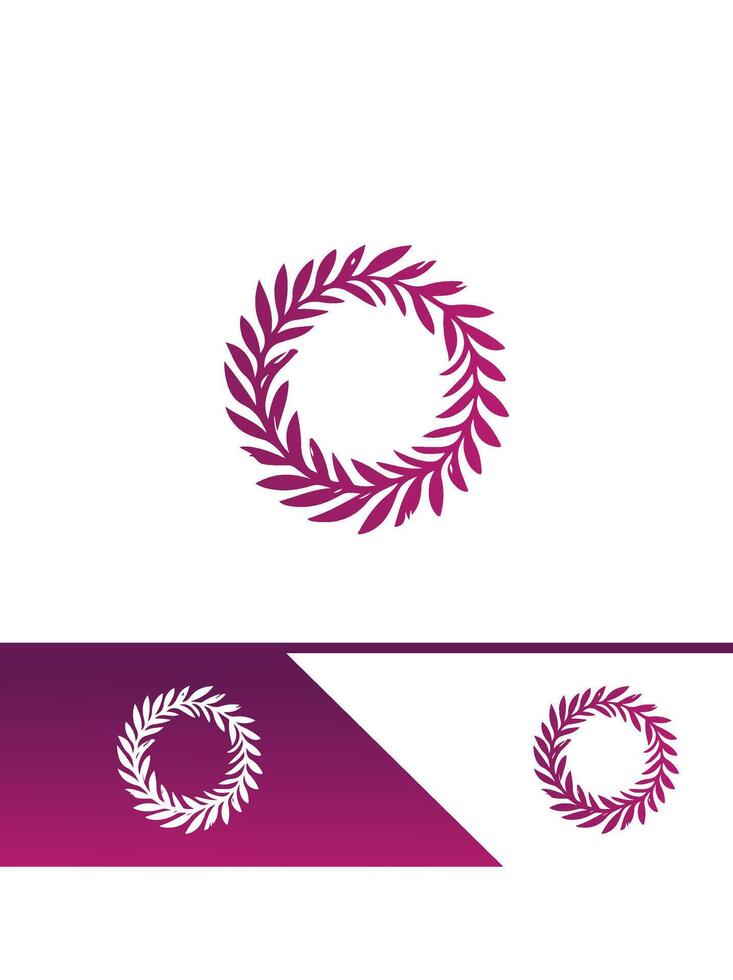 Wreath Woven Logo Design vector