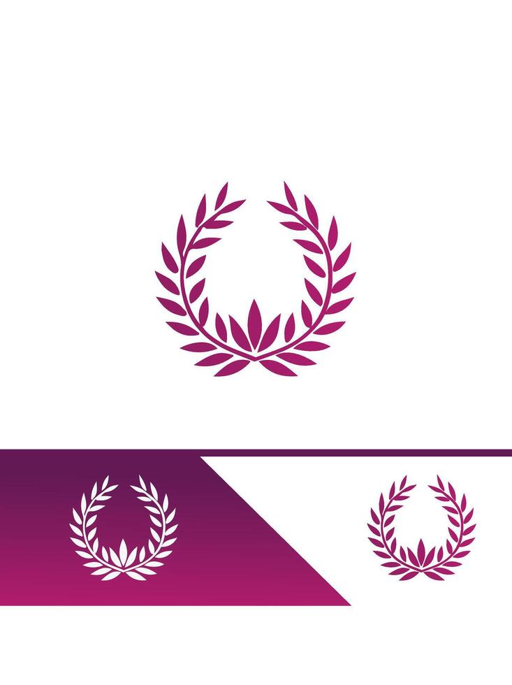 Serene Circle Wreath Logo Design vector