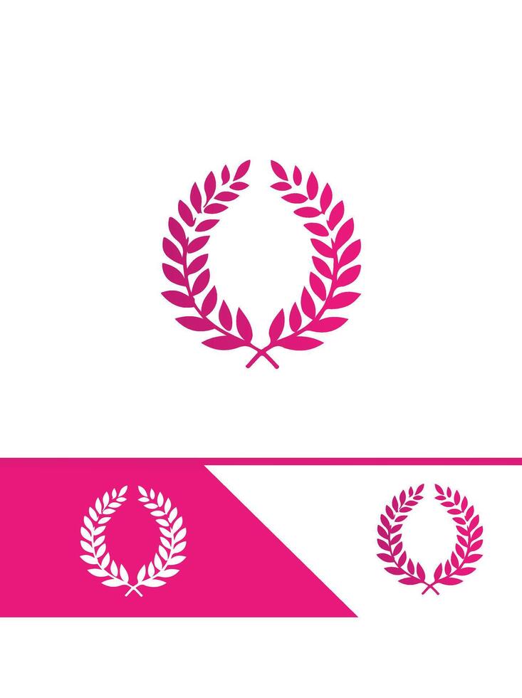 Forever Circle Wreath Logo Design vector