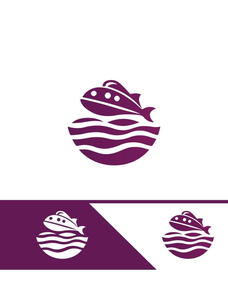 Blue Wave diver logo vector