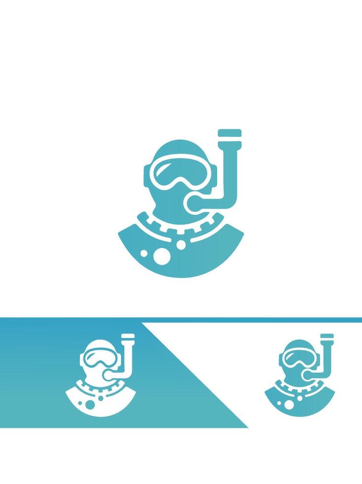Deep Dive diver design vector
