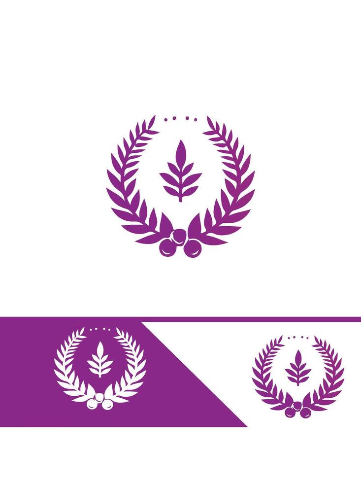 Serenity Circle Wreath Logo Design vector