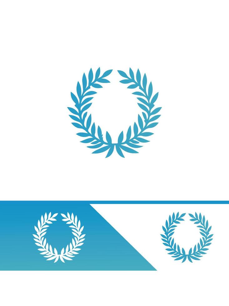 Floral Halo Wreath Logo Design vector