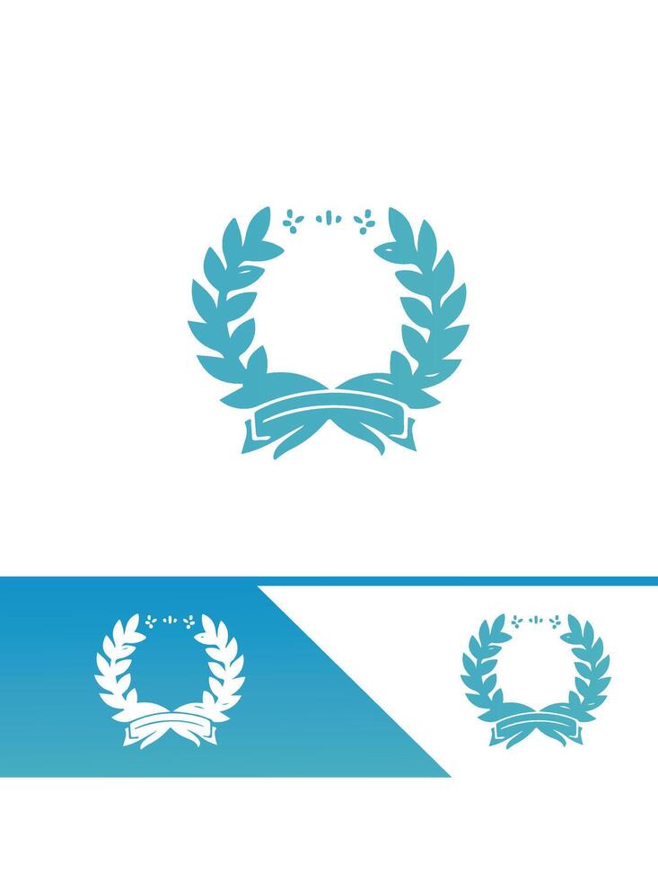 Blooming Wreath Logo Design vector