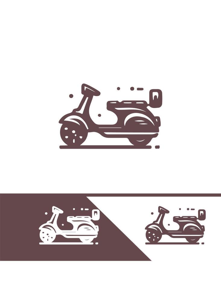 Rocket Scoot scooter logo vector
