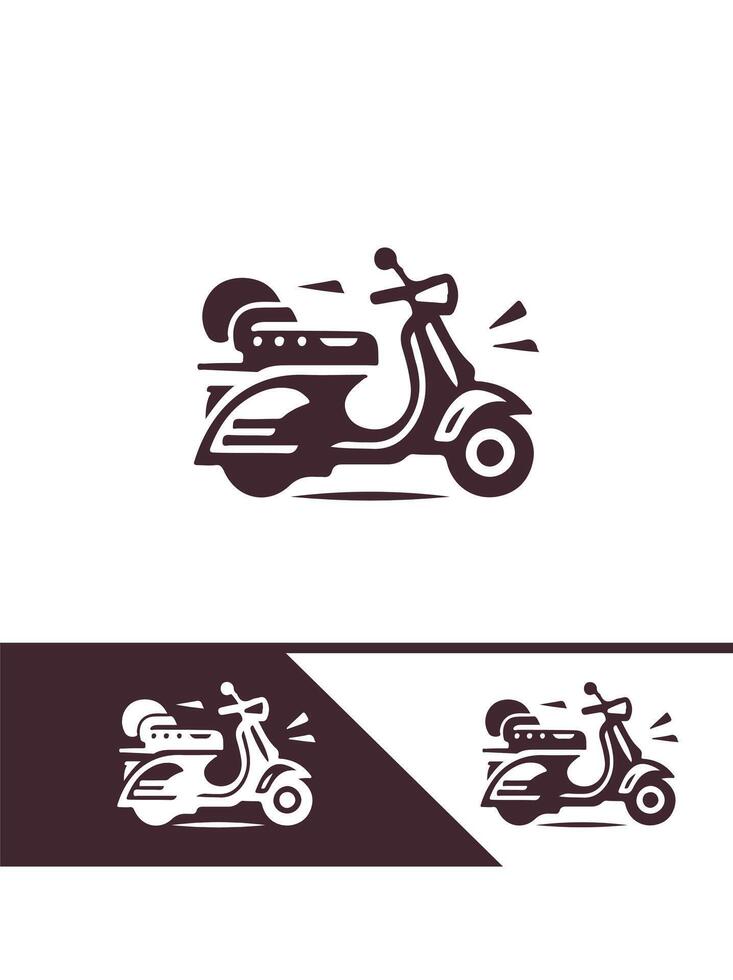 Rapid Glide scooter logo design vector