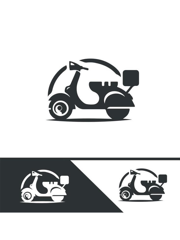 City Zoom scooter logo design vector