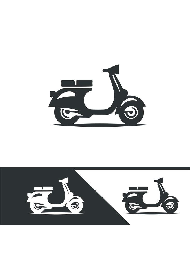 Glide Wheel scooter logo design vector