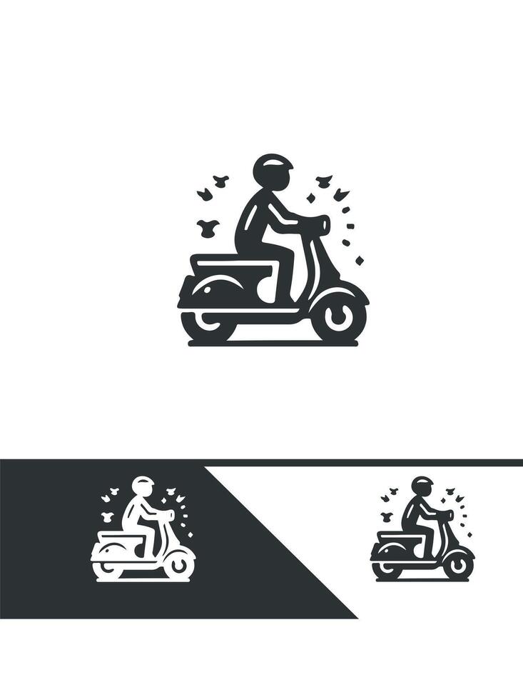 Rush Glide scooter logo vector