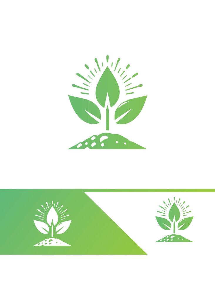 Blossom Seedling Logo Design vector