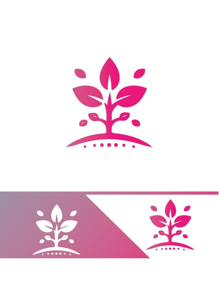 New Roots Seedling Logo Design vector