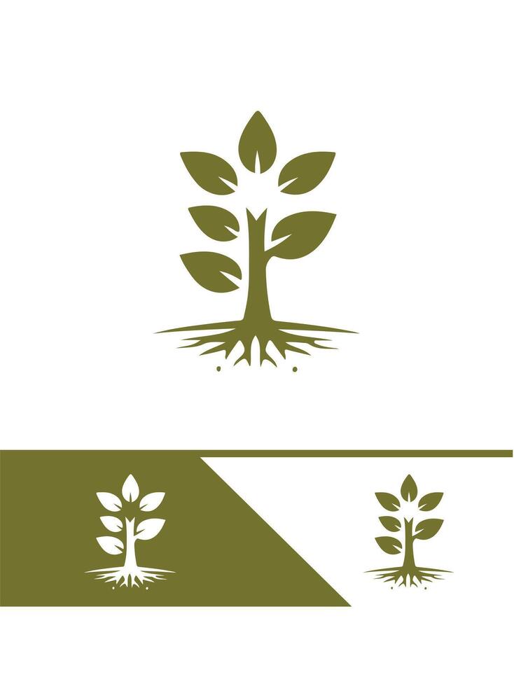 Seedling Bloom Logo Design vector