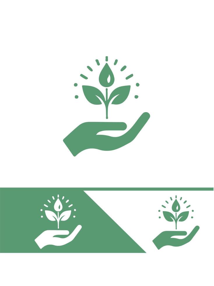 Fresh Growth Seedling Logo Design vector