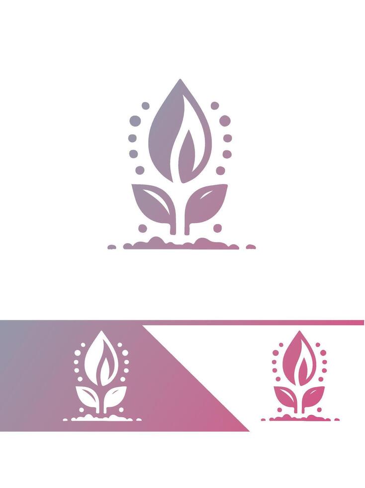 Sprout Nest Seedling Logo Design vector