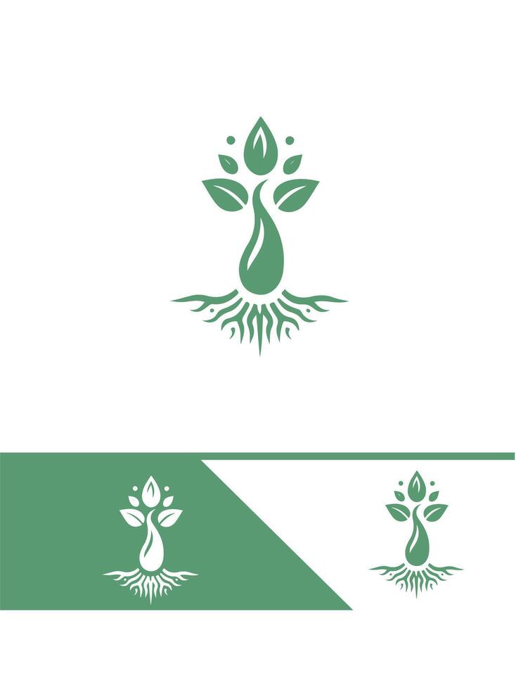 Spring Sprout Seedling Logo Design vector