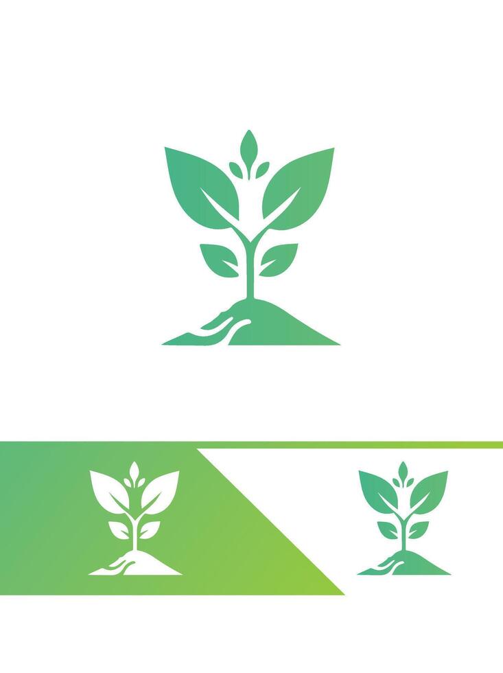 Rising Roots Seedling Logo Design vector