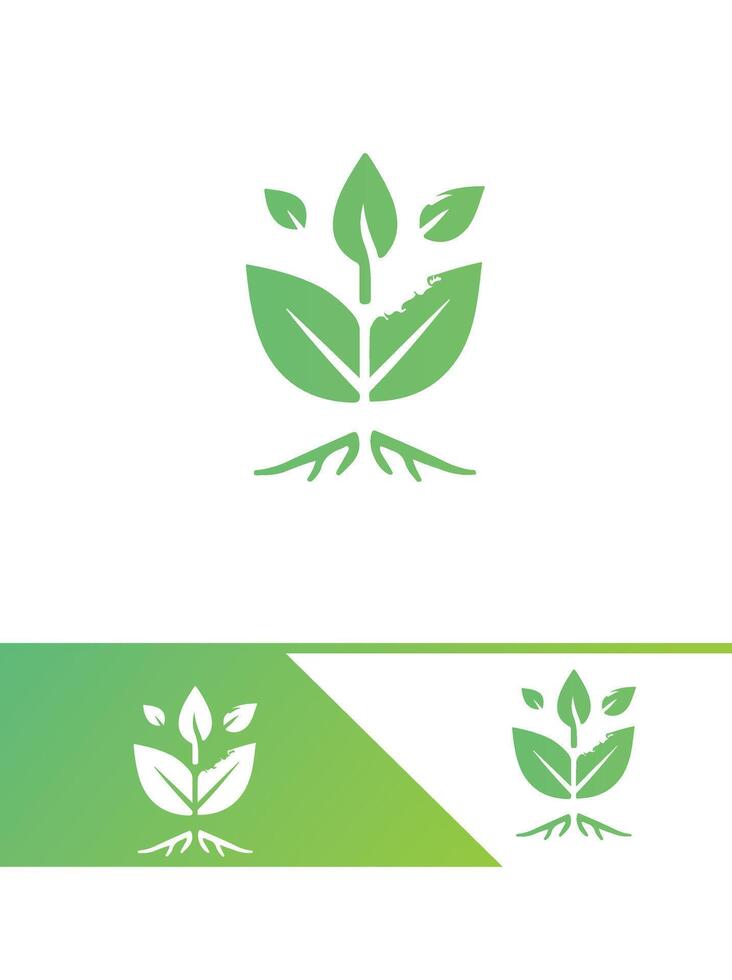 Pure Sprout Seedling Logo Design vector