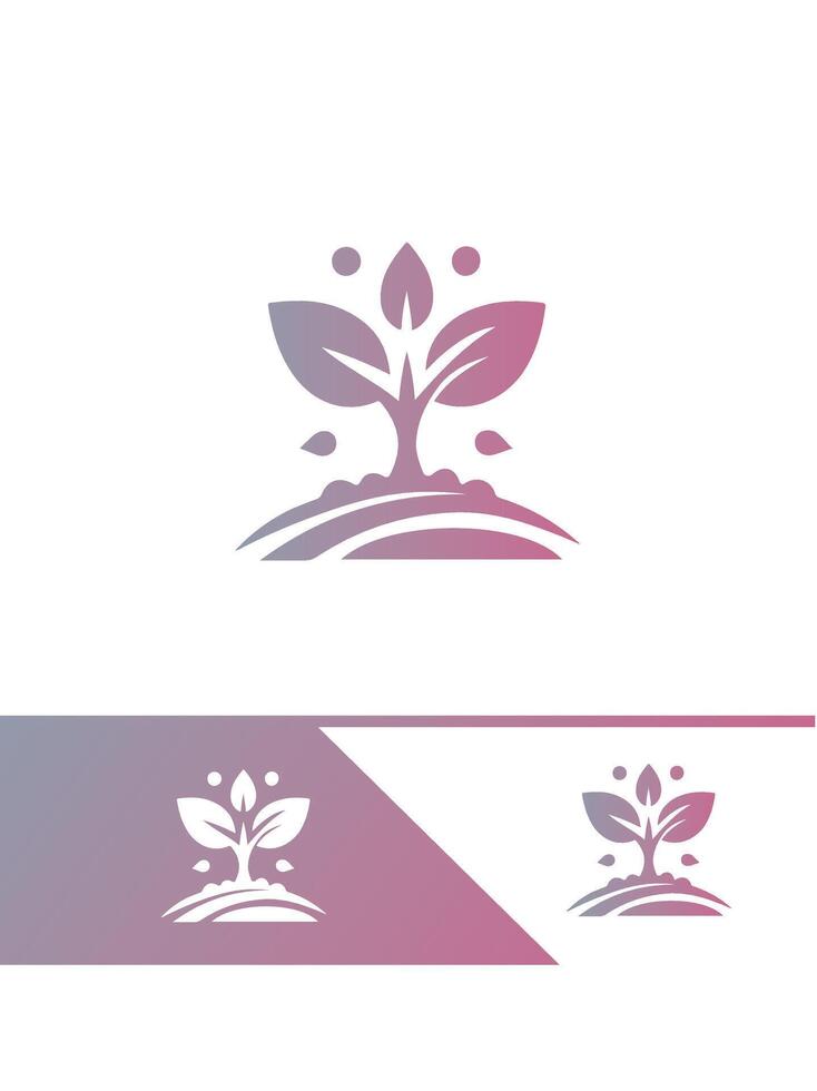 Blossom Path Seedling Design vector