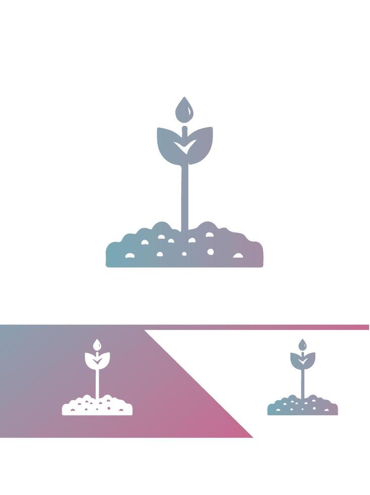 Rooted Beginnings Seedling Logo Design vector