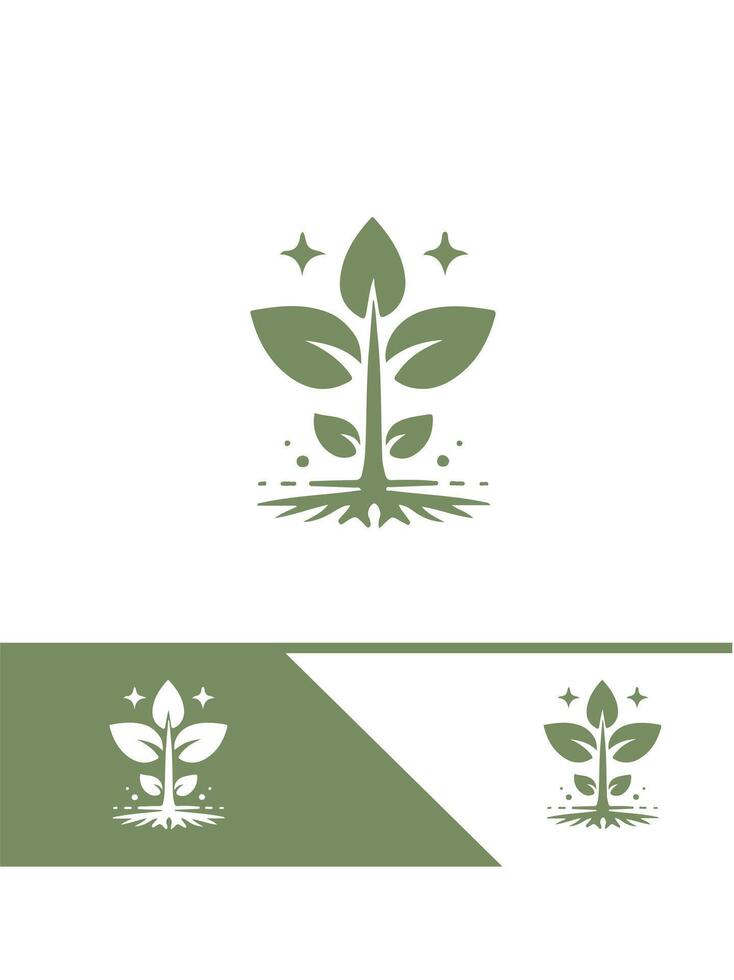 Sprout Life Seedling Logo Design vector
