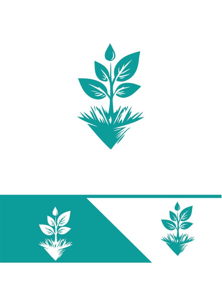 Vital Sprout Seedling Logo vector