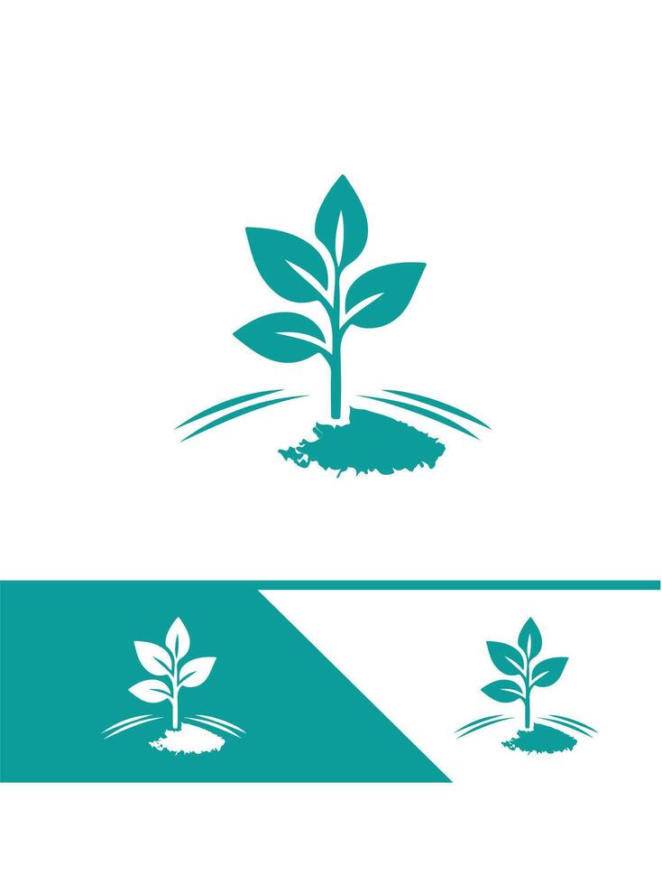 Tiny Thrive Seedling Logo vector