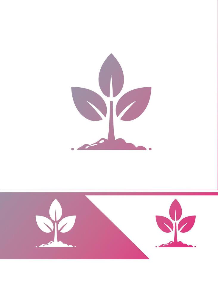 Nature Sprout Seedling Logo vector