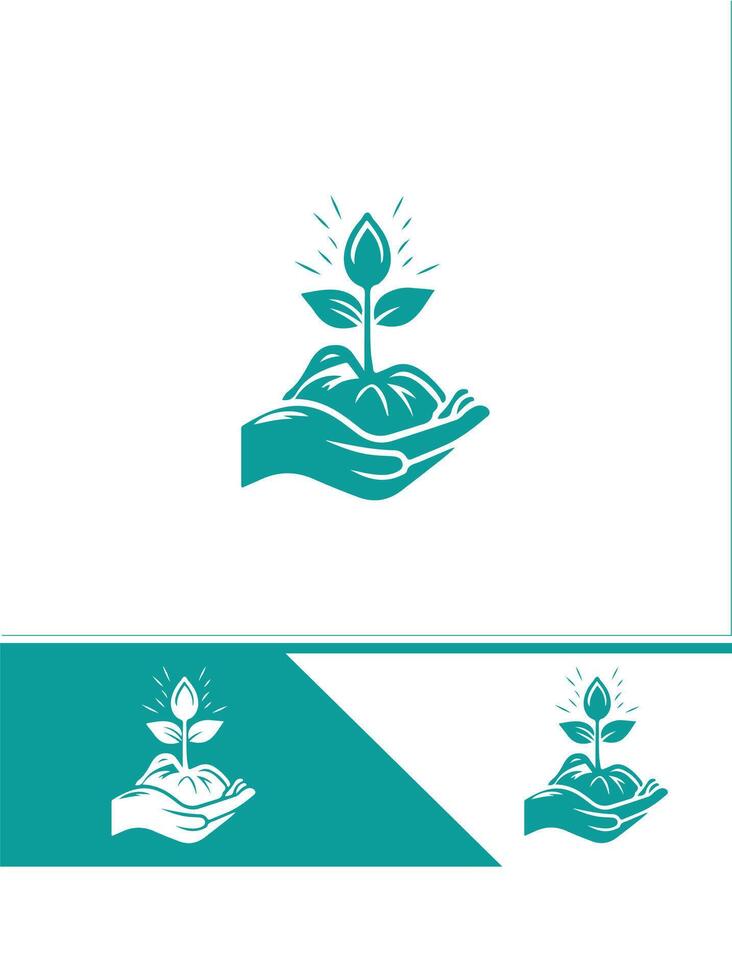 Fresh Growth Seedling Logo vector