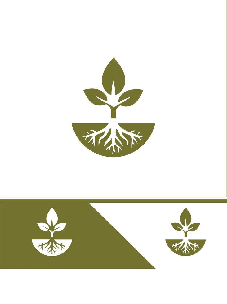Leaf Sprout Seedling Logo vector