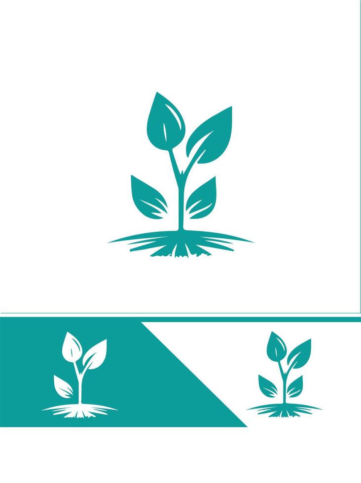 Sprout Kingdom Seedling Logo vector