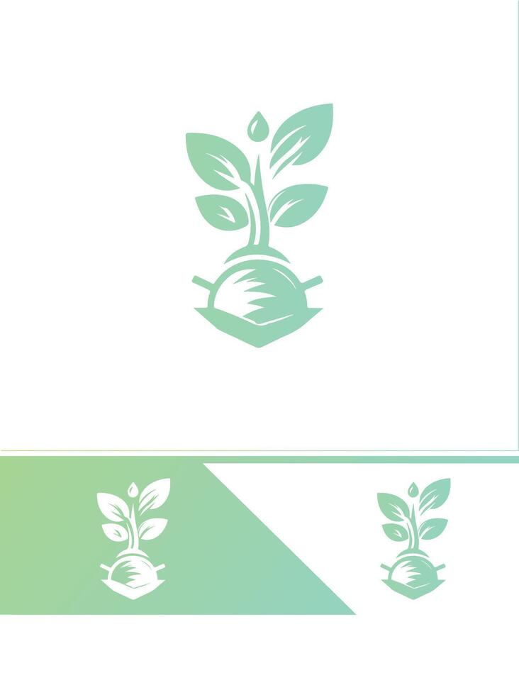 Pure Leaf Seedling Logo vector