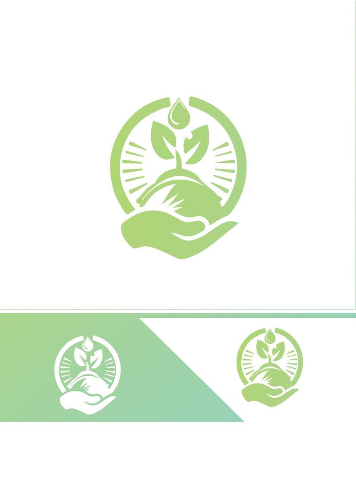 Seedling Rise Logo Design vector