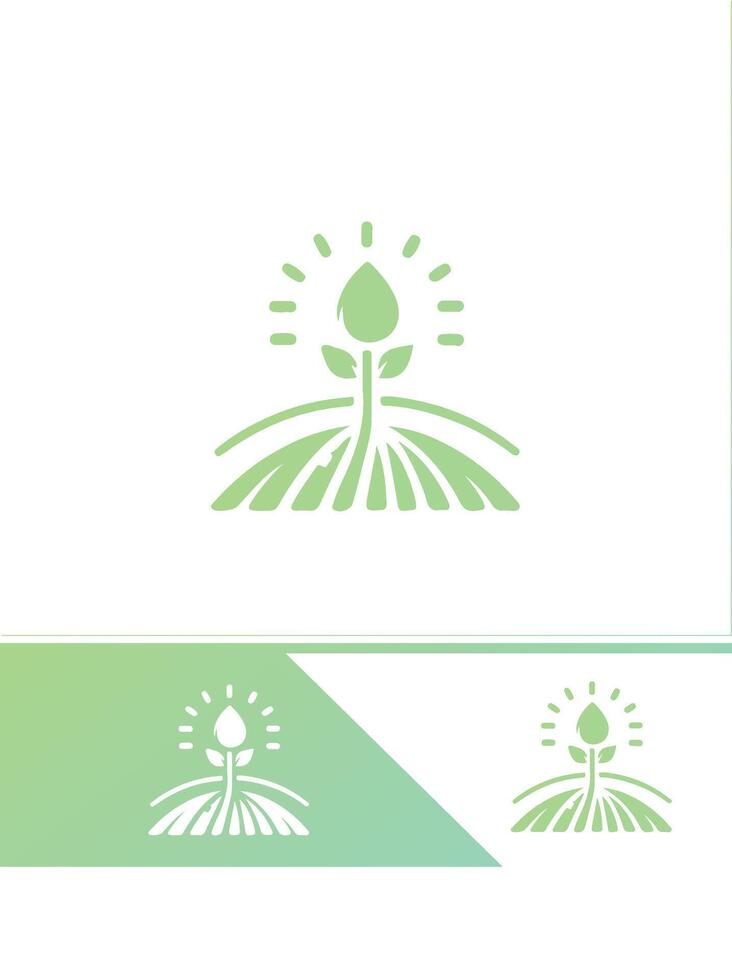 Leaf Roots Seedling Logo vector
