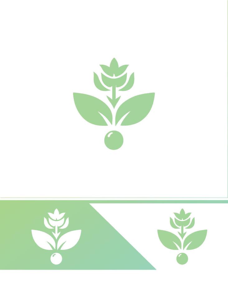 Sprout Path Seedling Logo vector