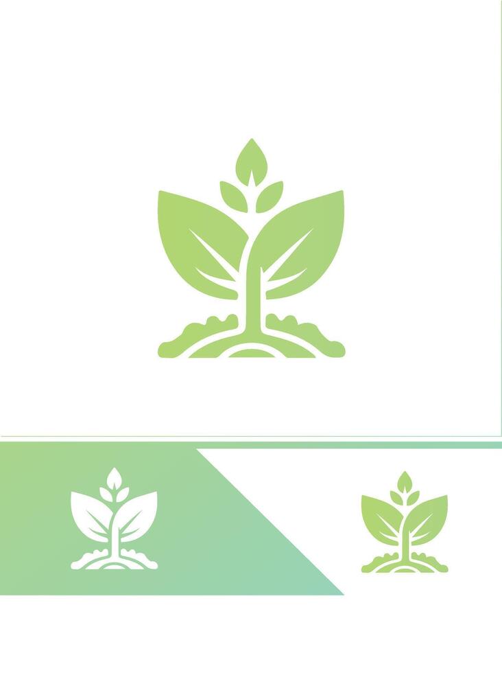 Fresh Sprout Seedling Logo vector