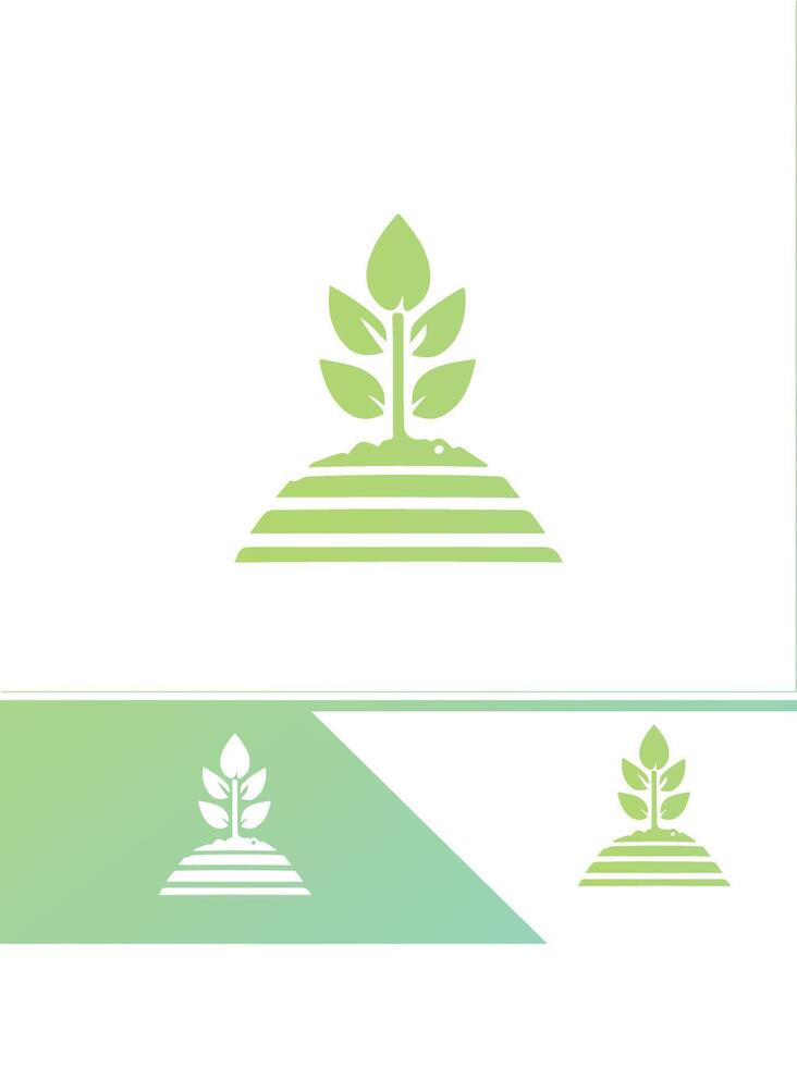 Tiny Leaf Seedling Logo vector