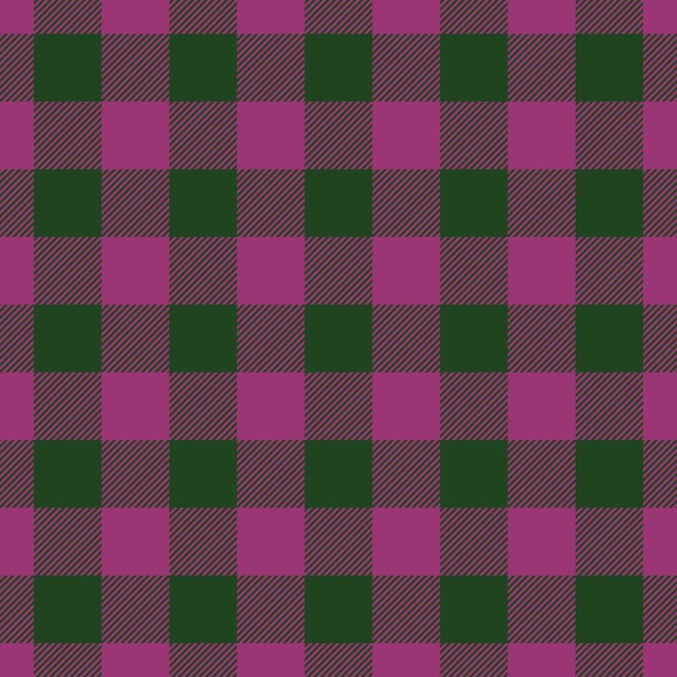 Vibrant pink and dark green buffalo plaid pattern. Perfect for fall fashion, textile design, or autumnal themed projects. Seamless repeat texture ideal for backgrounds, websites, and print. vector
